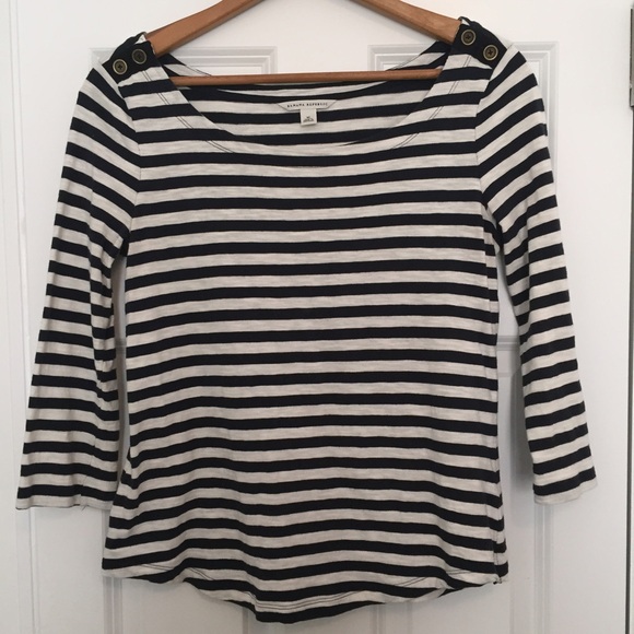 Banana Republic Tops - Banana Republic Navy and White Striped Top, size M